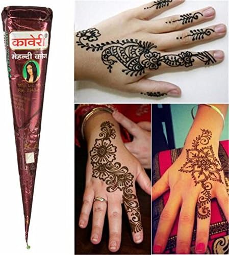 1Pc Natural Brown Temporary Tattoo Stickers Cream Tattoo Paste Cones Finger Body Art Tool