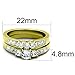 His Hers Couples Rings Set 14K Gold Plated Small Round CZ Engagement Ring set Mens Matching Band