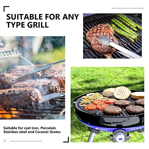 Aoocan Grill Brush and Scraper Bristle Free - 18'' BBQ Brush for Grill - Cleaning with No Wire Bristles, Safe for Porcelain/Weber Gas/Charbroil Grates - Thumbnail 6