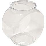 Koller Products 1/2-Gallon Fish Bowl Drum, 6.3" L x 4.2" W x 6.3" H, Clear