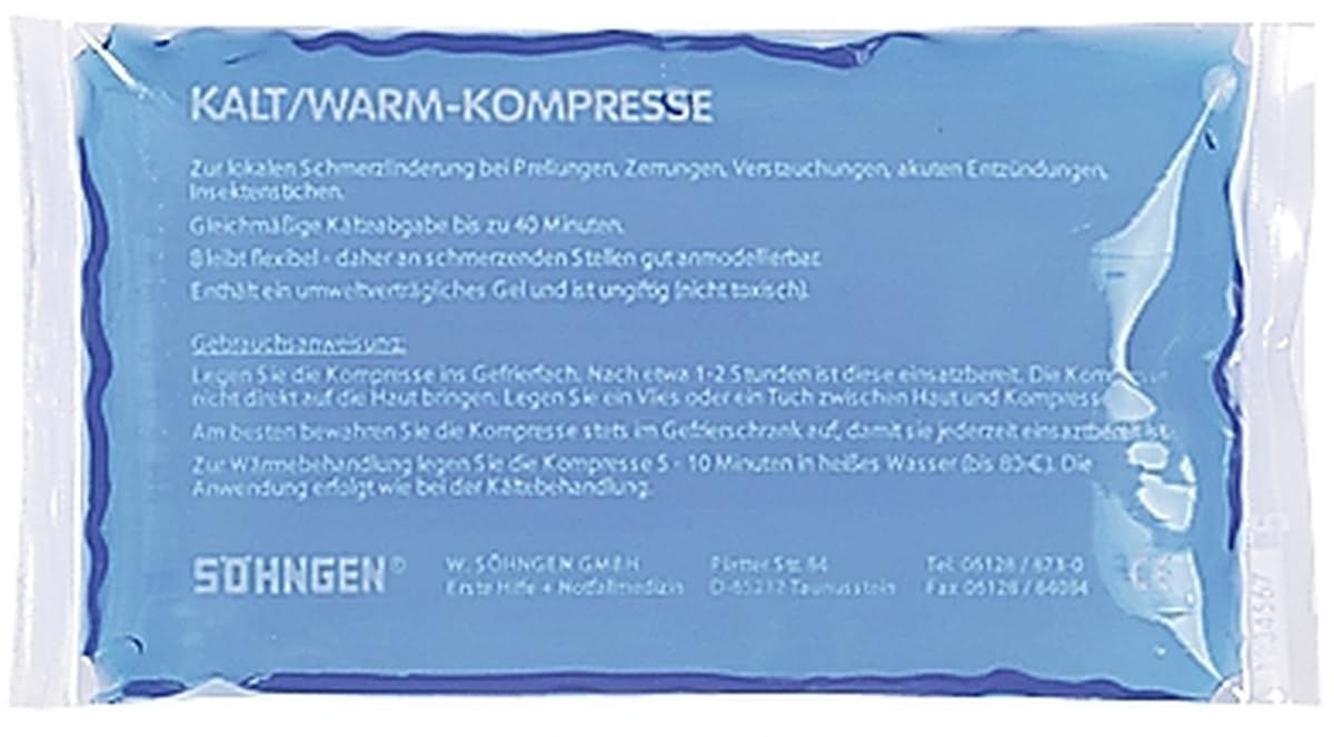 Söhngen 1012035 Thermo-Kalt/Warm-Kompresse klein 8 x 13cm 13cm x 8cm