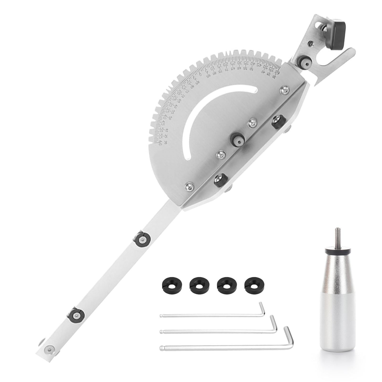 Precision Miter Gauge, Table Saw Miter Gauge Table Saw Ruler Woodworking Tool with Angle Plate Ruler with 60 Degree Angled for Table Saw, Band Saw, Router Table (1)