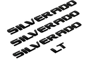 KINGBOO 3D Raised and Strong Adhesive Decals Letters Badge Fit for Silverado LT 1500 2500Hd 3500Hd - Gloss Black