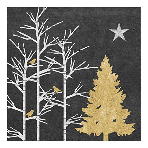 Albero Di Natale A Forma Di Stella Oro Grigio 33 X 33 Cm 33
