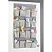 mDesign Soft Fabric Over The Door Hanging Storage Organizer with 16 Deep Pockets for Child/Kids Room, Nursery, Playroom - Metal Hooks Included - Textured Print - Gray