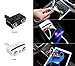 Virwir Cigarette Lighter Adapter, 2 Socket Cigarette Lighter Power Adapter Convert DC Outlet Splitter LED Display Battery, Plug Play 12V/24V 3.1A Fast Dual USB Car Charge Ports iPhone X