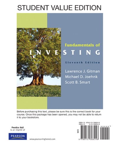 Fundamentals of Investing, Student Value Edition PLUS MyFinanceLab Package (11th Edition)