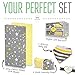 Jersey Cotton Fitted Crib Sheets, 2 Pack-100% Organic & Shrink-Resistant, Soft and Protective.Unisex Chevron & Stars-Grey & Yellow Design,Standard Crib Mattress- No Rips or Holes with Use,Guaranteed!