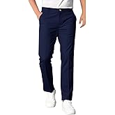 Haloumoning Boys Dress Pants Kids Elastic Waist Straight Leg Uniform Pants Casual Trousers with Pockets