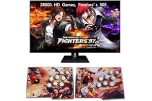 FVBADE [28000 Game in 1] 50S Pandora Box Retro Games Arcade Game Console with Two Separate Host for PC & Projector & TV 3D Games 1-4 Players Category Favorite List Save/Search/Hide/Pause/Delete Game