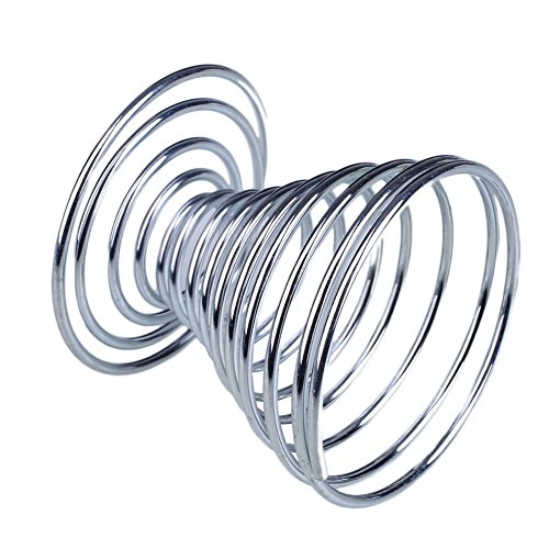 Funnytoday365 Stainless Steel Spring Wire Egg Holder Tray Useful Lovely Storage Stand Cup