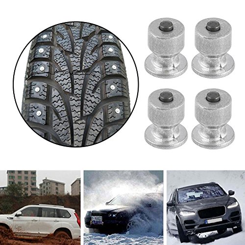 BleuMoo 100Pcs Car Tires Studs Spikes Wheel Car 8mm Snow Chains for Car Vehicle Truck Motorcycle