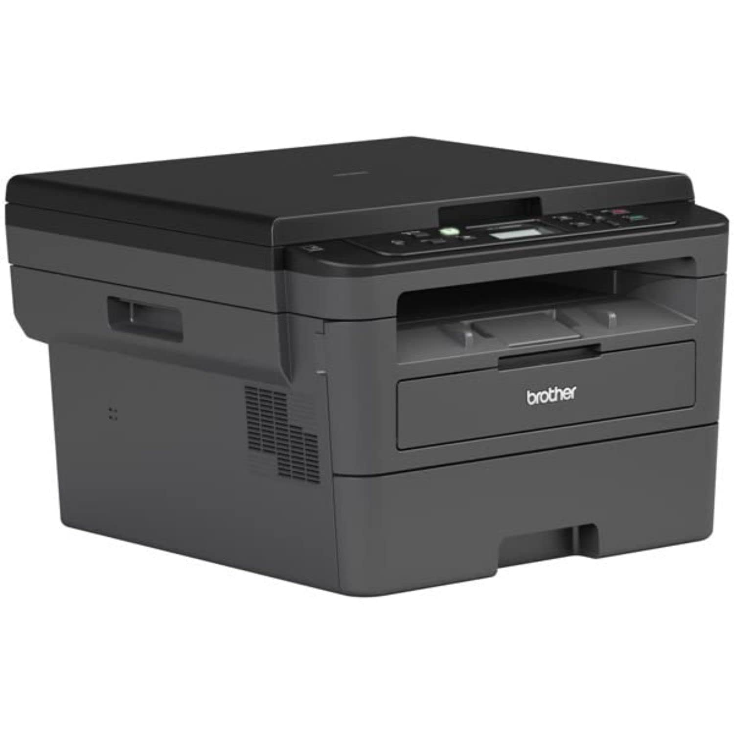 Brother Compact Monochrome Laser Printer, HLL2390DW, Convenient Flatbed Copy & Scan, Wireless Printing, Duplex Two-Sided Printing, Amazon Dash Replenishment Enabled,Black/Grey