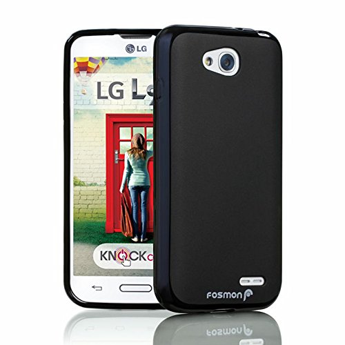 Fosmon DURA-FROST Smooth Durable & Flexible Slim Fit TPU Case Cover for LG Optimus L90 / T-Mobile LG D415 Retail Packaging (Black)