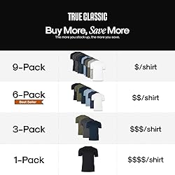 True Classic Mens T-Shirts - Short Sleeve Crew Neck