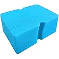 SHMZK Car Wash Sponge, Large Scratch-Free Cross Cut Sponge for Soap and Rinseless Washing, Durable Ultra Soft Foam Grid Extra Absorbent Car Cleaning Sponge Pad, Car Accessories (Sky Blue)