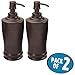 mDesign Liquid Hand Soap Dispenser Pump Bottle for Kitchen, Bathroom | Also Can be Used for Hand Lotion & Essential Oils - Pack of 2, Bronze