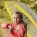 Parquet Kids Clear and Transparent Umbrella with an Easy Grip Handle, Petit Size, and Windproof for boys and girls.