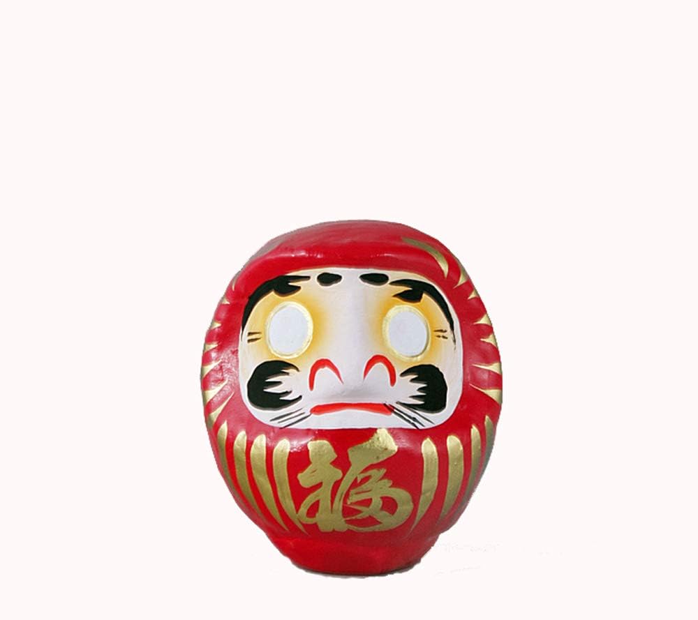 Japanese lucky charm Daruma, red for "happiness in all things", 12 cm