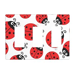 Pznen Light Switch Cover, Ladybug Red Black Polka
