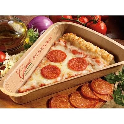Gilardi Large Stuffed Crust Whole Grain Turkey Pepperoni Pizza, 5.46 Ounce -- 72 per case.