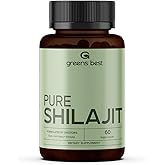 GREEN'S BEST Pure Himalayan Shilajit Capsules – Organic Fulvic Acid Supplement for Energy & Immune Support – Boosts Stamina & Brain Health – Vegan, No Additives