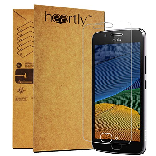 Heartly Protective 2.5D 0.3mm Pro 9H Hardness Toughened Tempered Glass Screen Protector for Motorola Moto G5