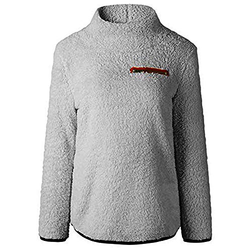 Women Sweatshirts Coats Duseedik Solid Zippers Turtleneck Blouse Fleece Sweatshirt Pullover Tops Shirt
