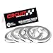 Circuit Performance 72.56mm OD to 65.1mm ID Silver Aluminum Hub Centric Rings