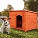 Tangkula Dog House Pets Products Pet Extreme Log Cabin Weather Resistant Home Outdoor (L)