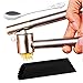 W·Z Premium 304 Stainless Steel Garlic Crusher Tools Mincer Press Free Gifts Peeler and Spoon (003)