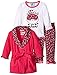 Baby Bunz Baby Girls' 3 Piece Morning Robe and Pajama Set