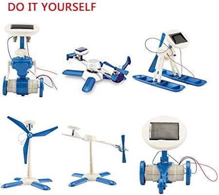 Allytech 6 IN 1 Solar Toy Educational DIY Robots Plane Kit Children Creative Kid Gift