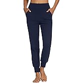 MOVE BEYOND Buttery Soft Women's Yoga Joggers Pants/Capris 4 Pockets High Waist Lightweight Sweatpants Running Lounge Pants