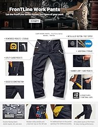 CQR Men's Quick Dry Work Pants, Water Resistant