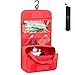 Cocoly Portable Hanging Toiletry Bag Travel Organizer Cosmetic Bag for Women Makeup or Men Shaving Kit with Hanging Hook