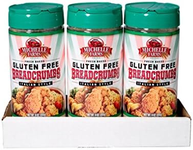 Michelle Farms Gluten Free Bread Crumbs, Italian, 9 Ounce (3 pack)