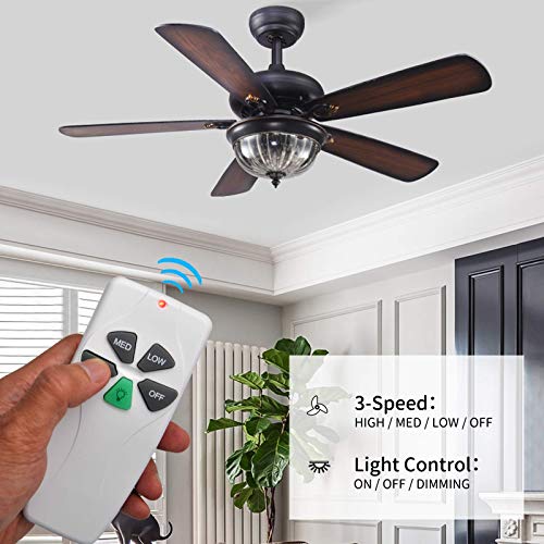 FAN-53T Ceiling Fan Remote Control Replacement - Compatible With Harbor Breeze, Hampton Bay, Hunter Fans - View #9