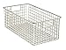 mDesign Wire Storage Basket for Kitchen, Pantry, Cabinets - Large, Deep, Satin