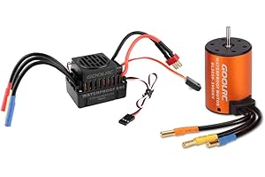 GoolRC Upgrade Waterproof 3650 3900KV Brushless Motor with 60A ESC Combo Set for 1/10 RC Car Truck