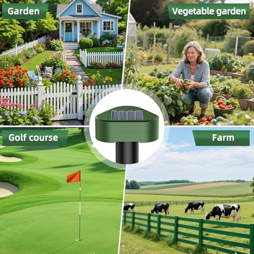 Solar Ultrasónico Ahuyentador de Topos 8 Piezas, Impermeable Repelente para Ratas Ultrasónico Solar Se Utiliza para Repeler Topos, Topillos, Serpientes y Lagartos Protege el Césped y Los Jardines
