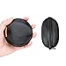 GLCON 2 Pack Small Electronic Zipper Case - Shockproof Hard EVA Storage Pouch for Airpods, Earphones, Earbuds, Adapter, Cable, Charger, Headset - Black