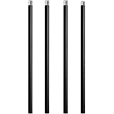HALIGATE Matte Black M12 Threaded Extension Rod for Pendant Light, Island Lighting, Chandeliers,lighting fixture downrods & s