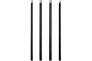 Haligate Matte Black M10 Threaded Extension Rod for Pendant Light, Island Lighting, Chandeliers,Lighting Fixture downrods & S