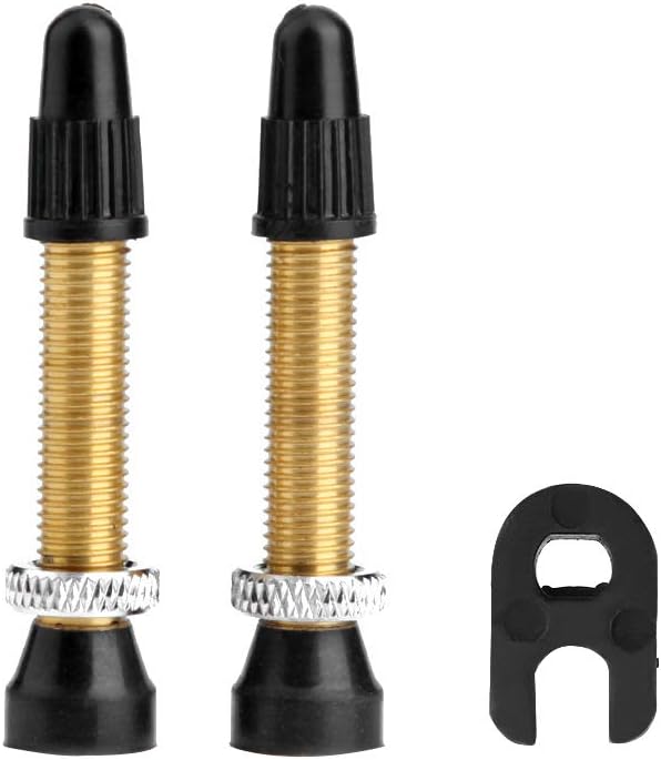 Trendyest Válvula de Bicicleta (1 par, para Bicicleta de Carretera, latón, sin Tubo, válvula Trendyest Válvula de Bicicleta (1 par, para Bicicleta de Carretera, latón, sin Tubo, válvula