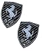 2 X Ferrari Real Carbon Fiber Rare Car Logo Badge Emblems (Pair/Set) for 512 308 458 599 328 GTS GTO GTB M Dino 612 F430 360 550 355 F1 Spyder Mondial TS Modena F1 Scuderia Spider Challenge Testarossa