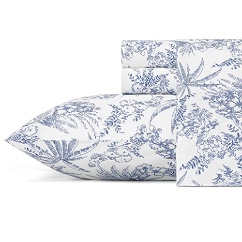 Tommy Bahama - Queen Size Sheet Set, Crisp Percale Cotton Bedding with Matching…