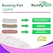 Organic Bamboo Nursing Pads With Laundry Bag by Kumfy Soft | Reusable, Ultra Absorbent Multi-Pack for Medium to Light Leaks