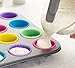 Baking Essentials Silicone Baking Cups, Set of 12 Reusable Cupcake Liners in Four Colors - USE for Muffin, Gelatin, Snacks, Frozen Treats, Ice Cream or Chocolate Shell-lined Dessert Molds, Non-stick (1) by Zaza Kitchen