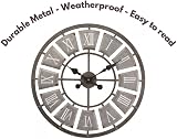 Garden Mile 60cm Roman Numerals Outdoor Clock, Weatherproof Garden Wall Clock view 5